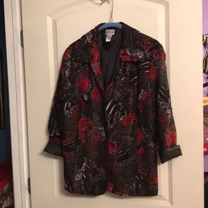 Gorgeous black red silver jacket